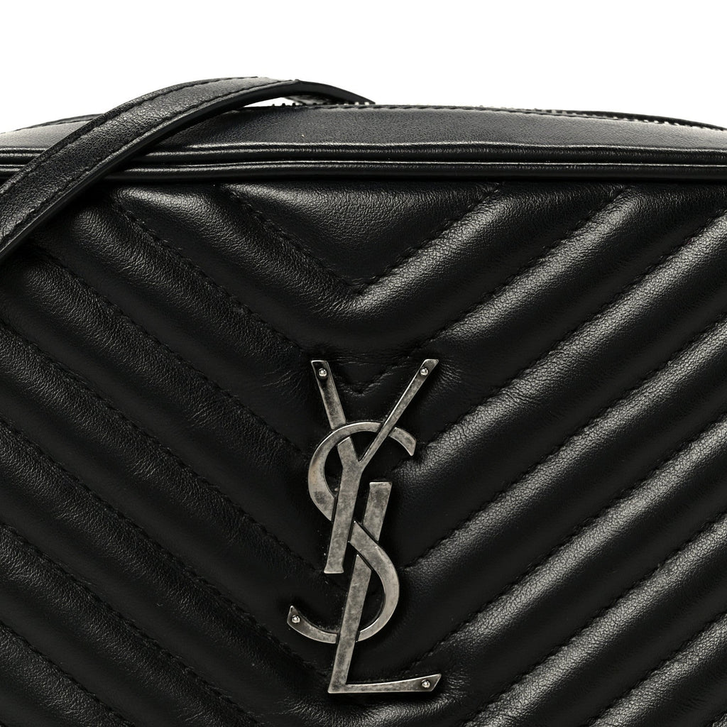 Calfskin Matelasse Monogram Lou Camera Bag Black