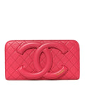Lambskin Quilted Coco Midnight Clutch Dark Pink