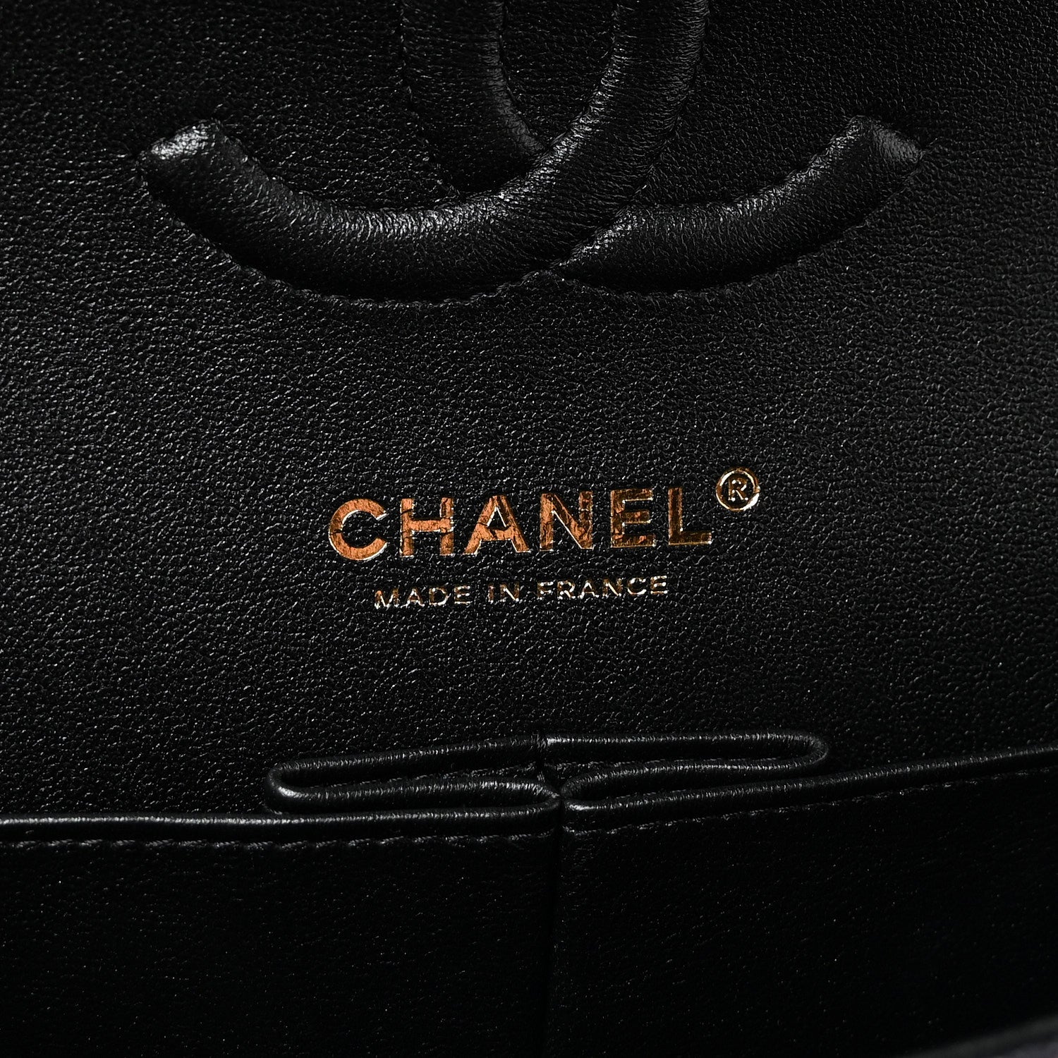 Iridescent Lambskin Quilted Medium Double Flap Black