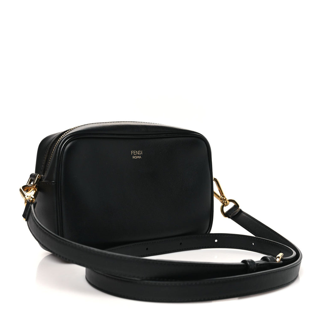 Vitello Century Bi-Color FF 1974 Embossed Mini Camera Case Maya Black