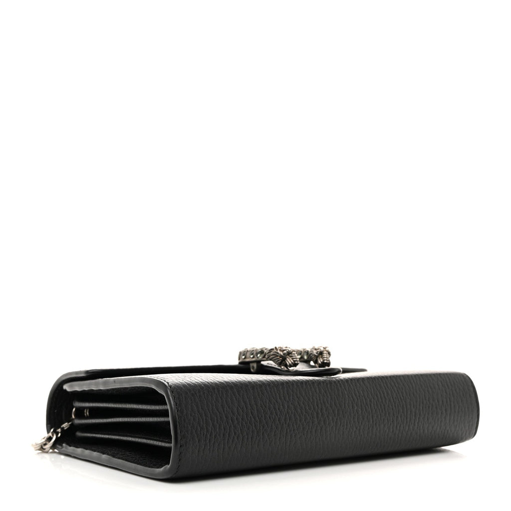 Calfskin Mini Dionysus Chain Wallet Black