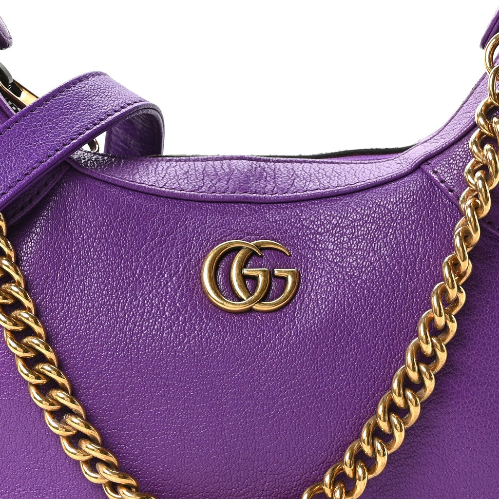 Goatskin Small Aphrodite Shoulder Bag Shine Purple