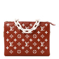 Lambskin Embossed Monogram Coussin PM Terracotta Brown