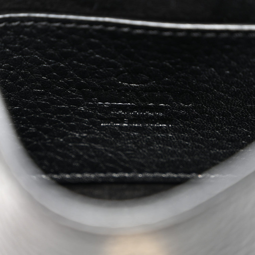 Pebbled Calfskin Rockstud Flip Lock Crossbody Bag Black