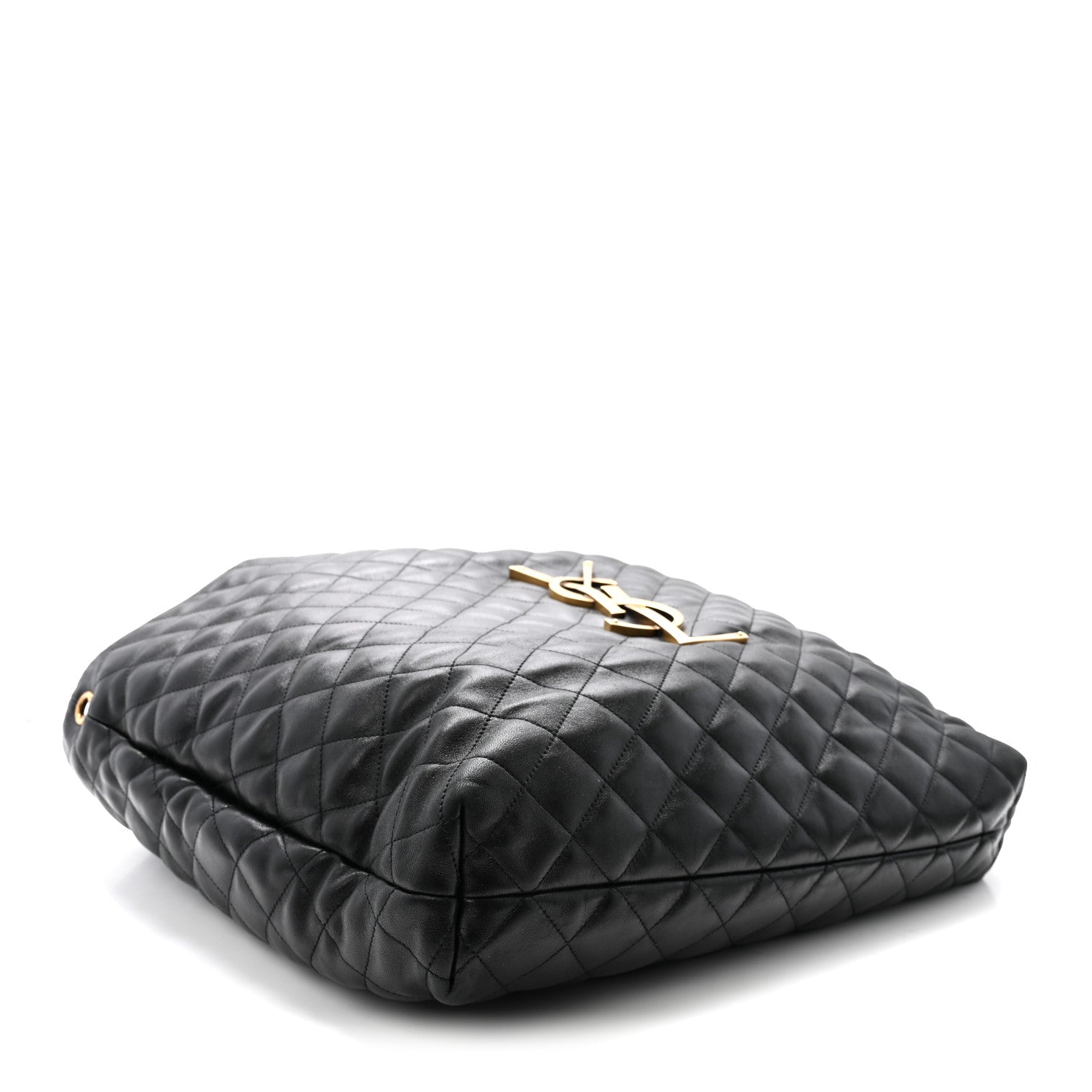 Lambskin Quilted Maxi Icare Shopping Tote Black