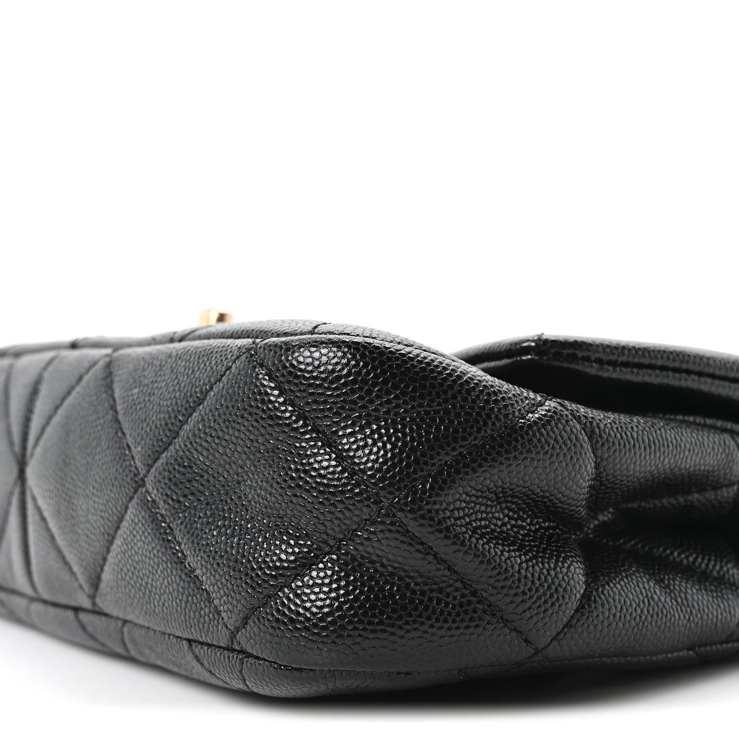 Caviar Quilted Funky Match Mini Flap Black