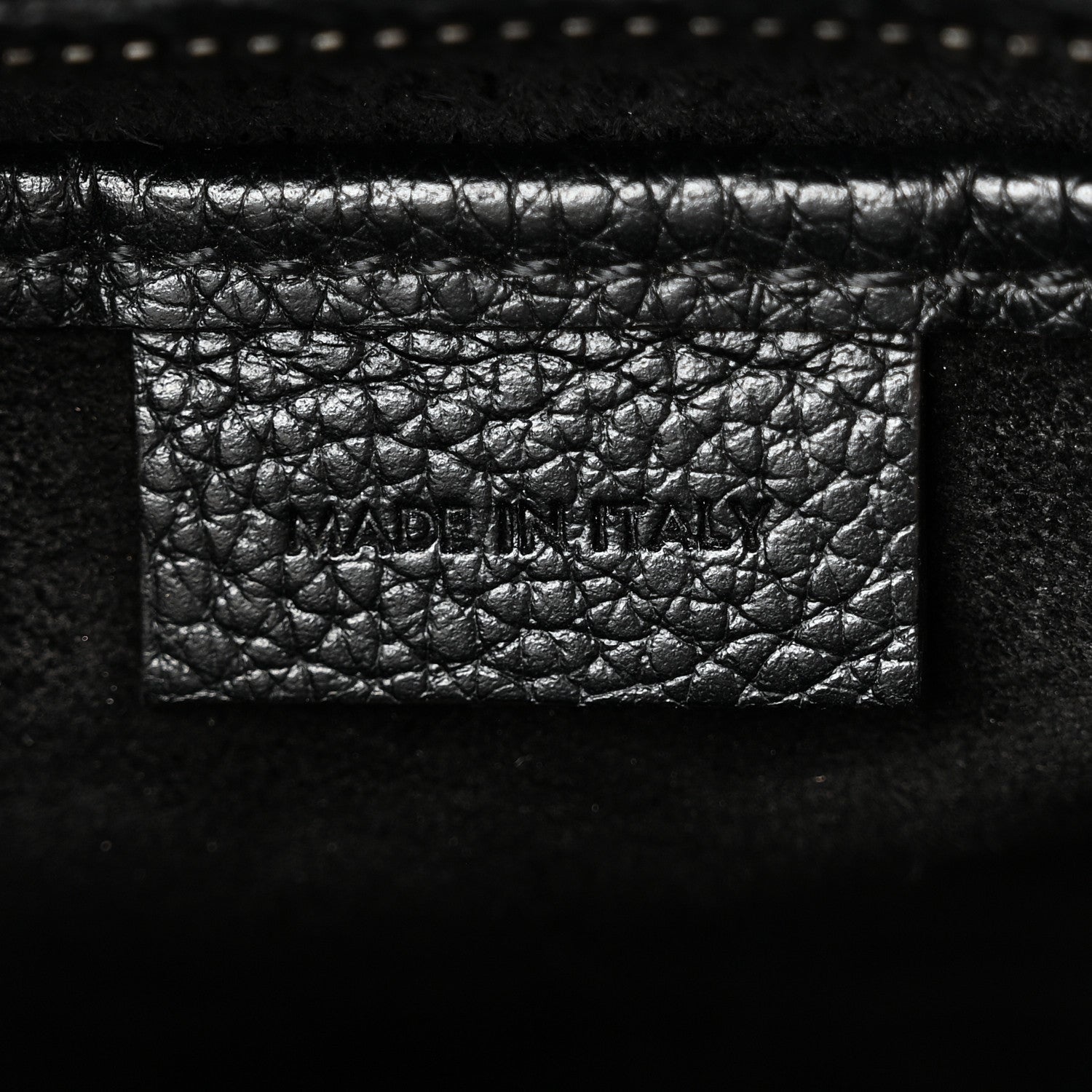 Drummed Calfskin Nano Luggage Black