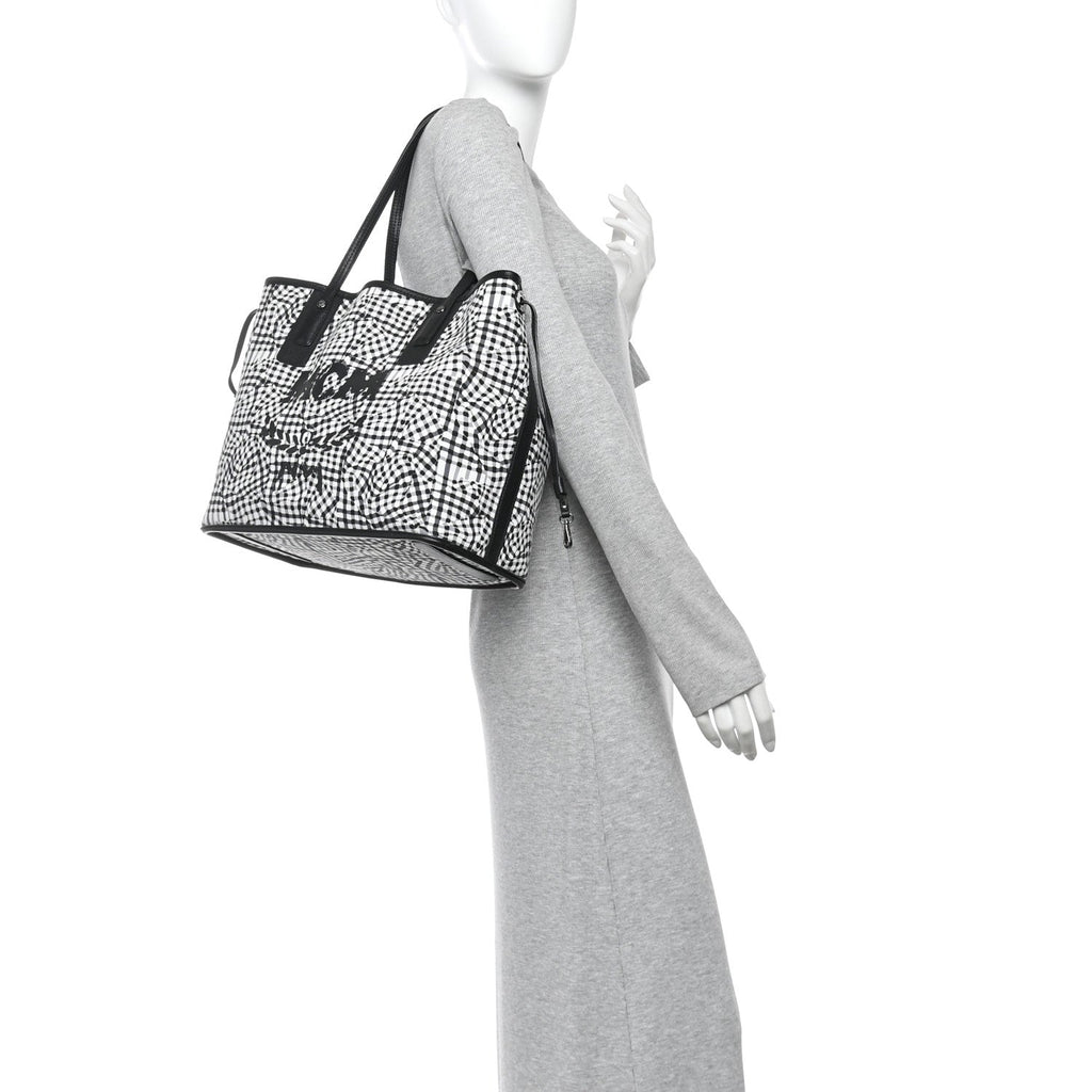 Visetos Medium Liz Reversible Shopper Tote Black