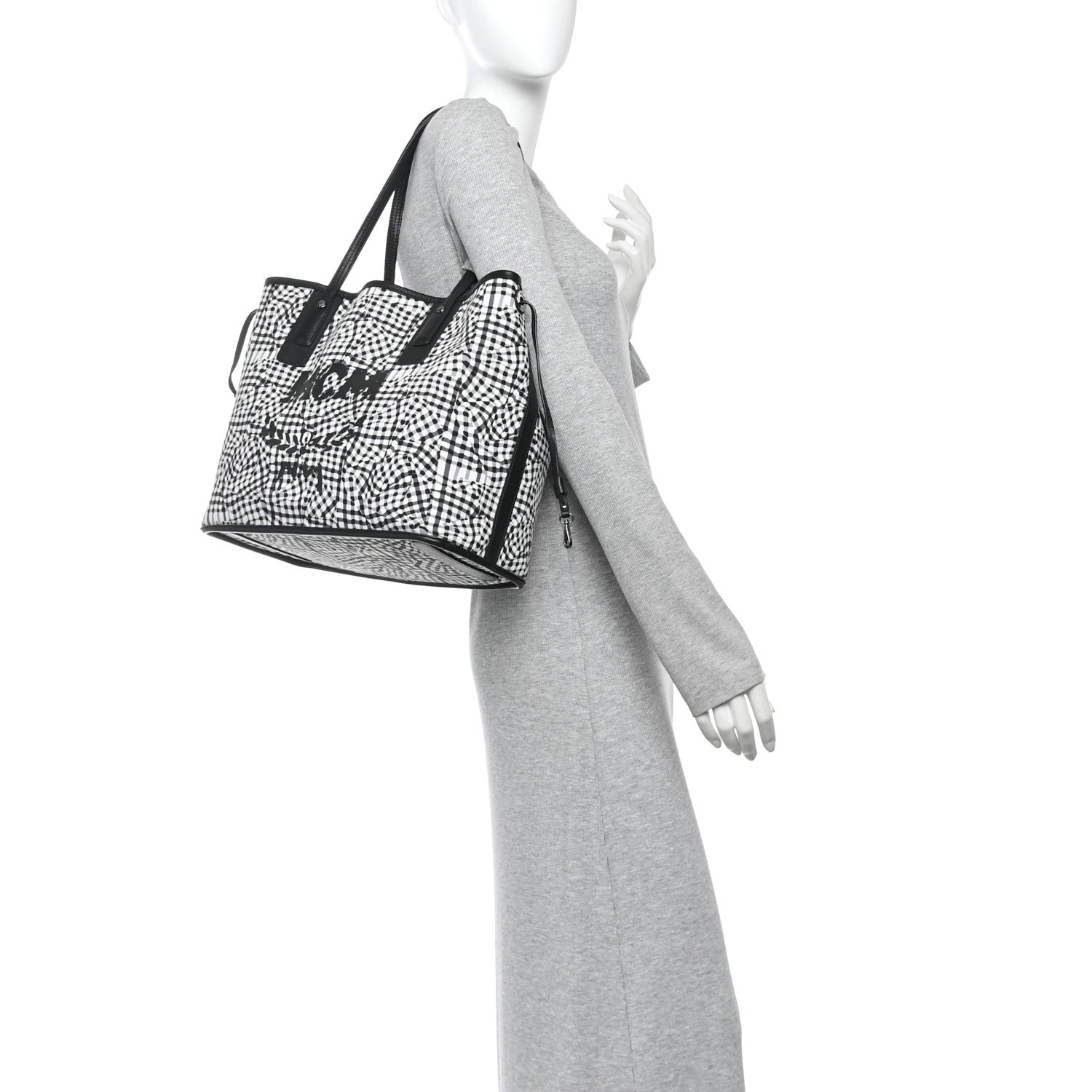 Visetos Medium Liz Reversible Shopper Tote Black