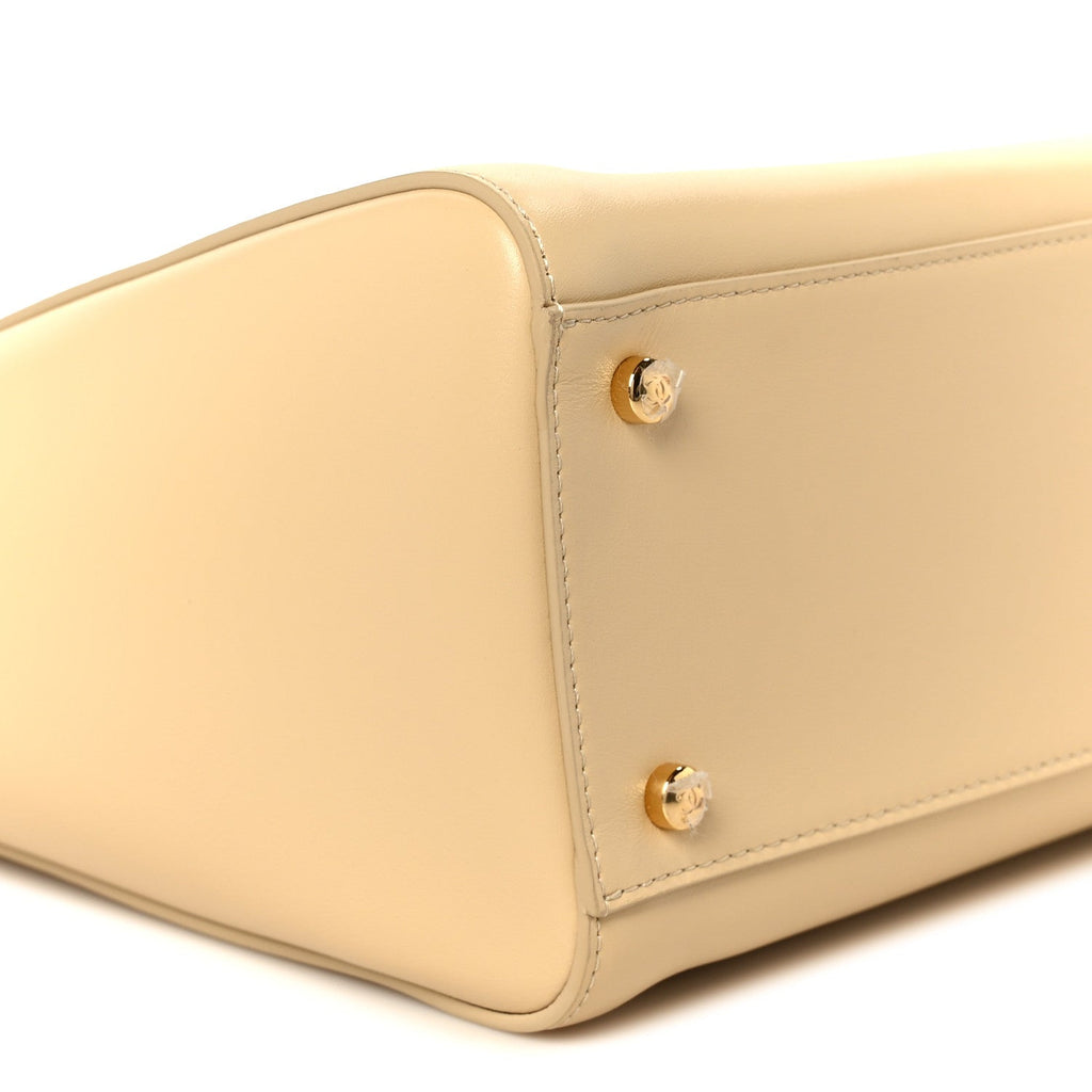 Calfskin Archetype Small Shopping Tote Beige