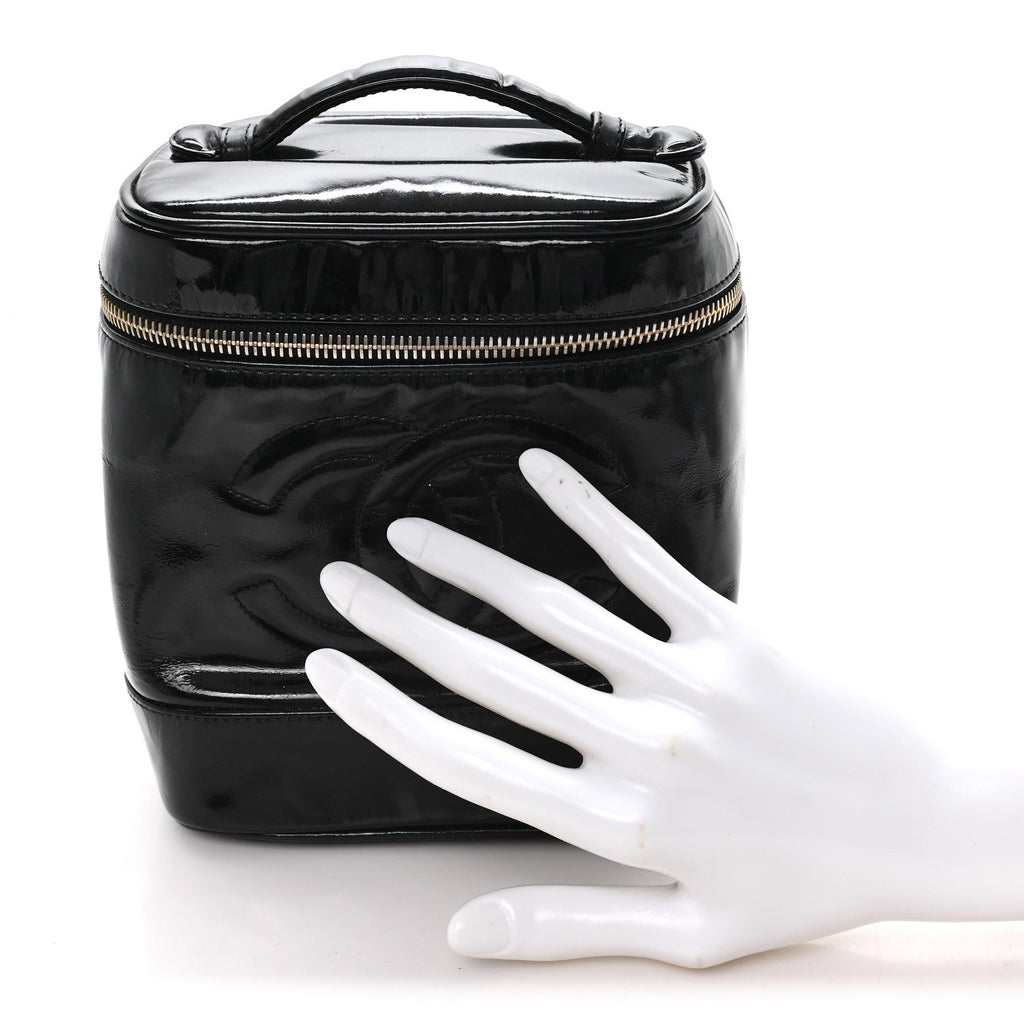 Patent Timeless Vanity Cosmetic Case Black