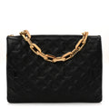 Lambskin Embossed Monogram Coussin MM Black