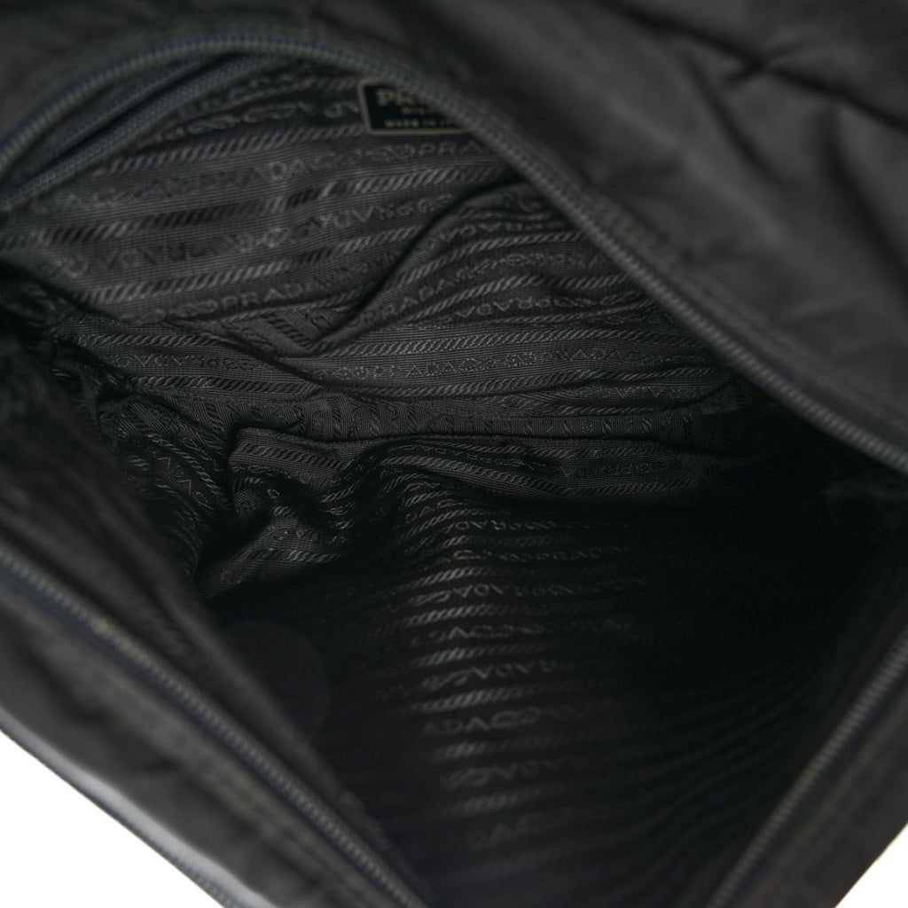 Nylon Vela Sport Messenger Bag Black