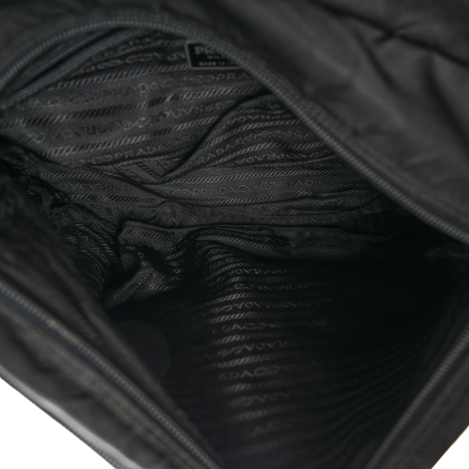 Nylon Vela Sport Messenger Bag Black
