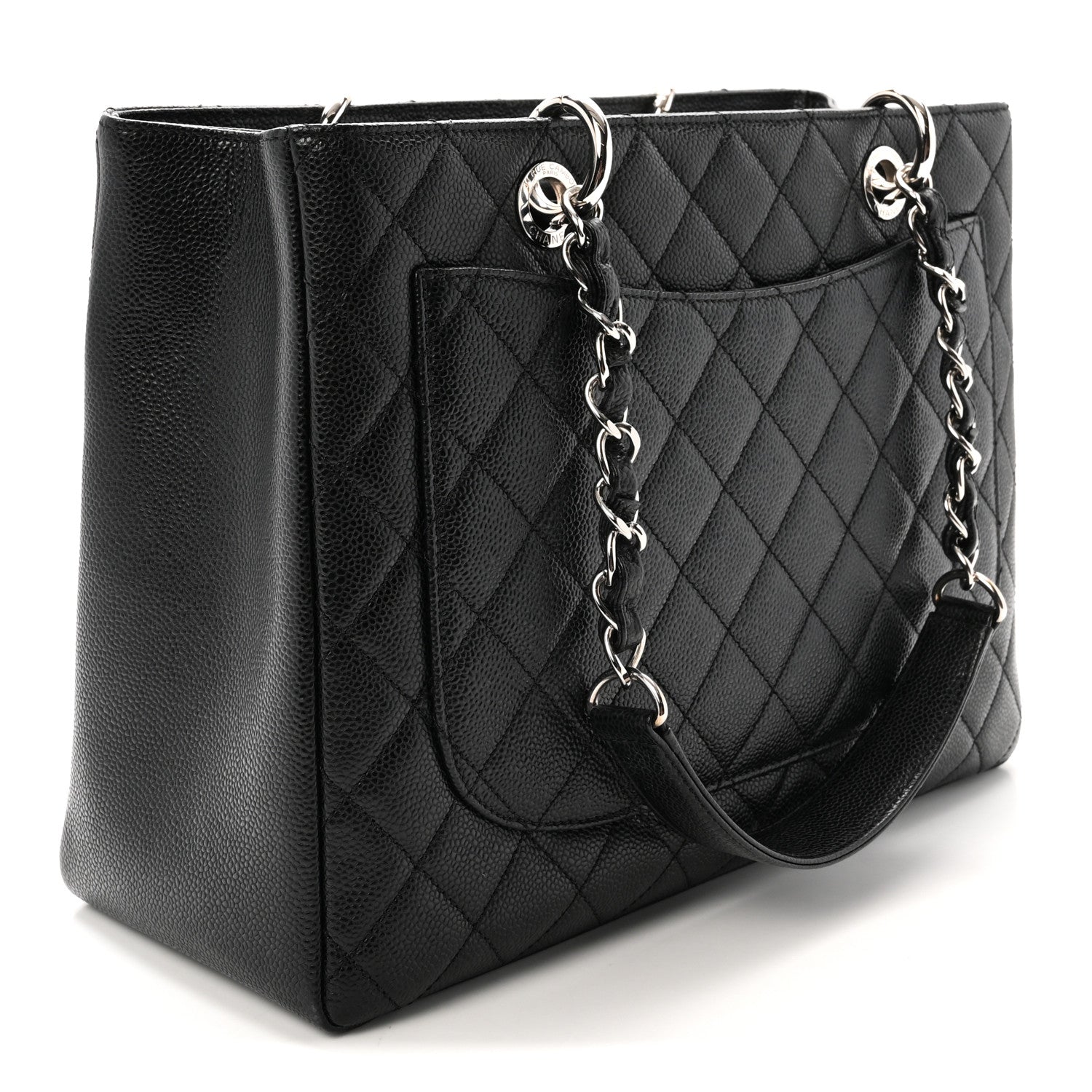 Caviar Quilted Grand Shopping Tote GST Black