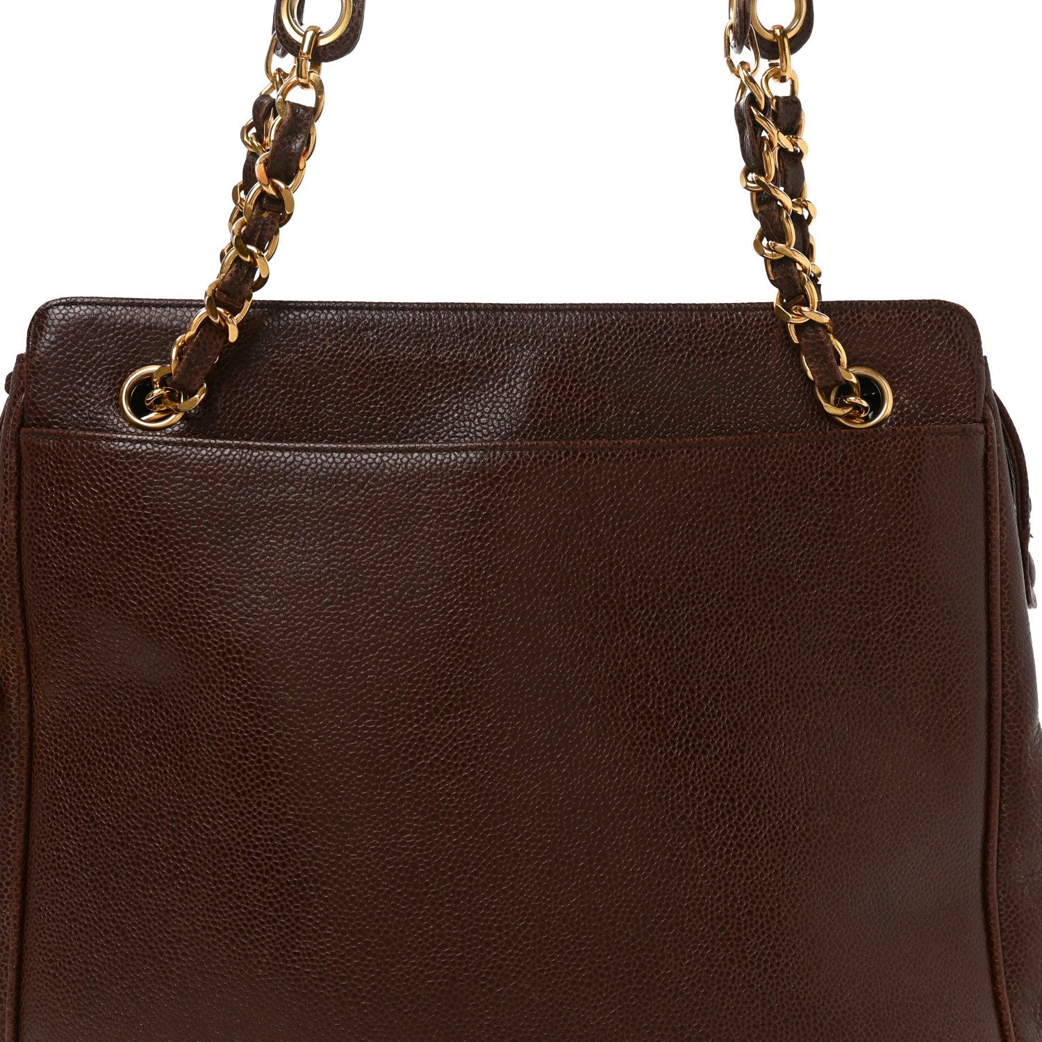 Caviar Triple CC Shoulder Bag  Dark Brown