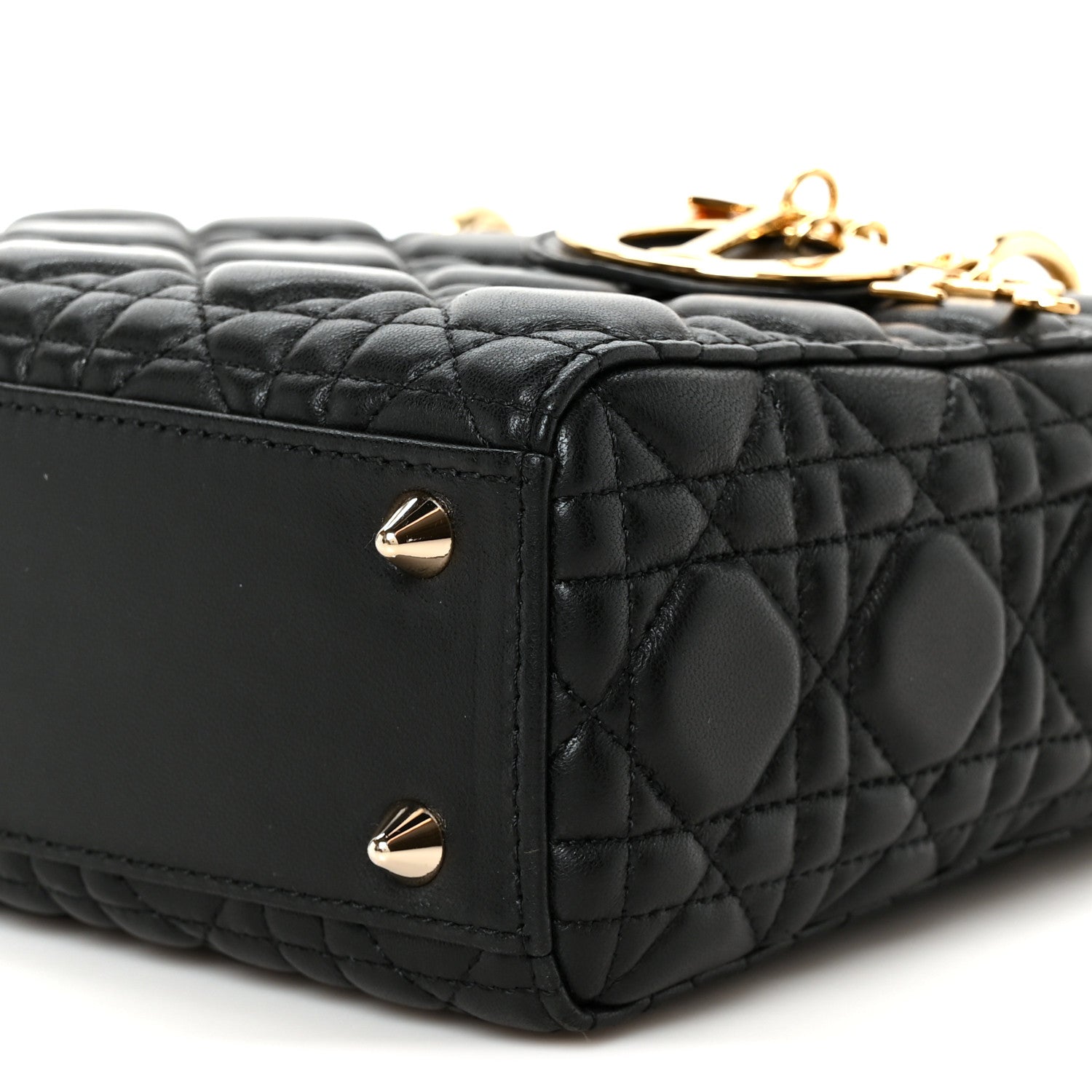 Lambskin Cannage Small Lady Dior Black