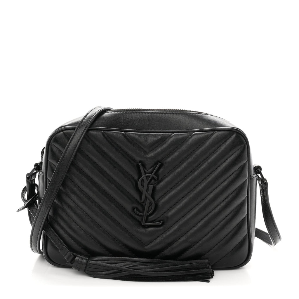 Calfskin Matelasse Monogram Monochrome Lou Camera Bag Black