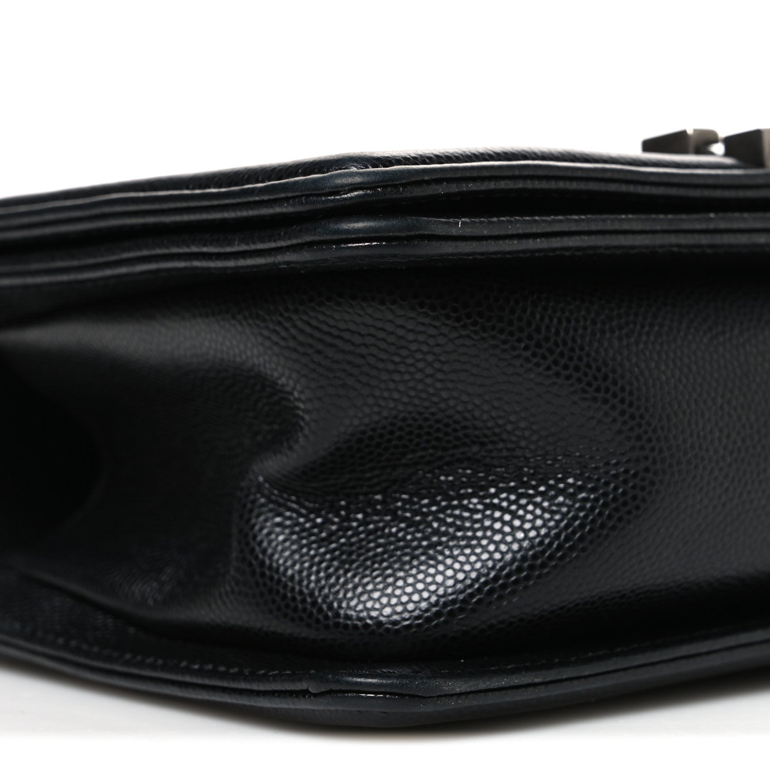 Caviar Quilted Small Boy Flap Black