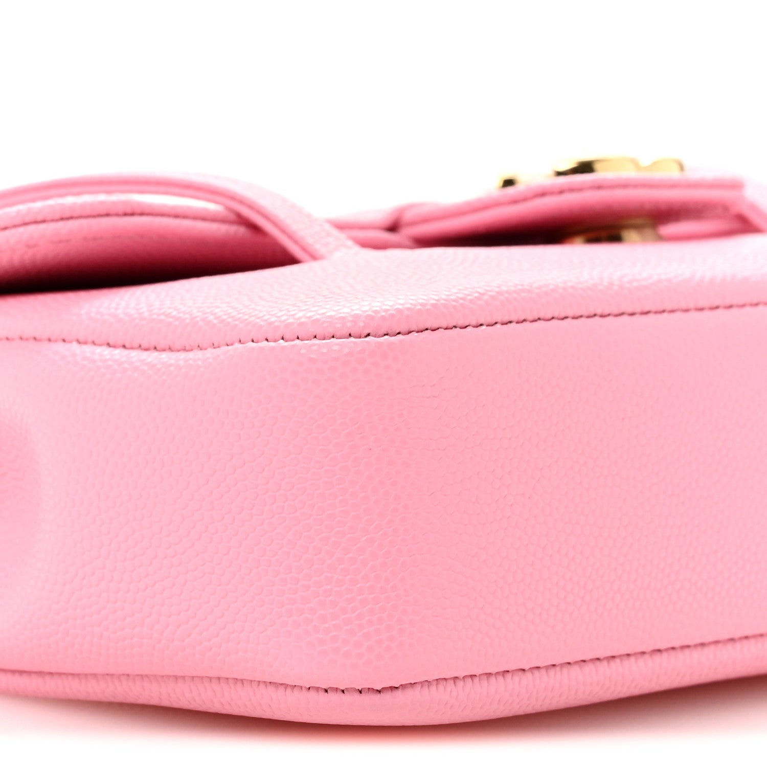 Shiny Caviar Mini Preppy Coco Shoulder Bag Rose