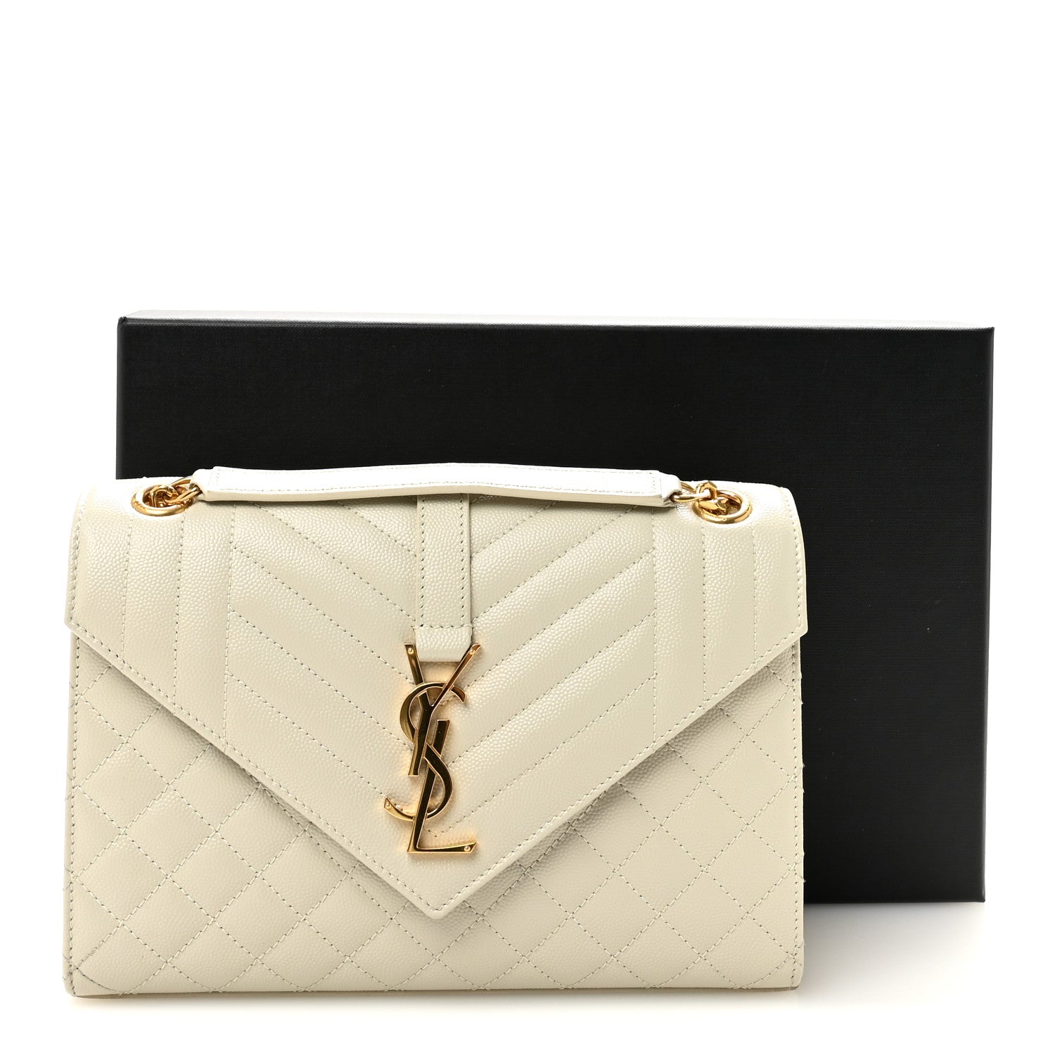 Grain De Poudre Textured Mixed Matelasse Medium Triquilt Monogram Satchel Crema Soft