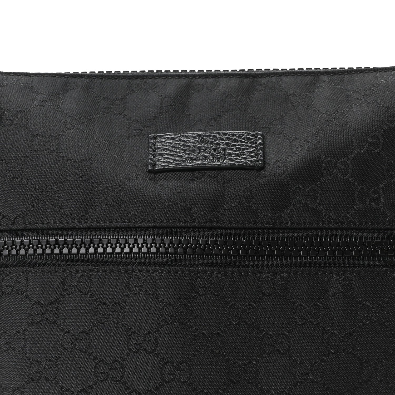 Nylon Monogram Small Flat Messenger Bag Black