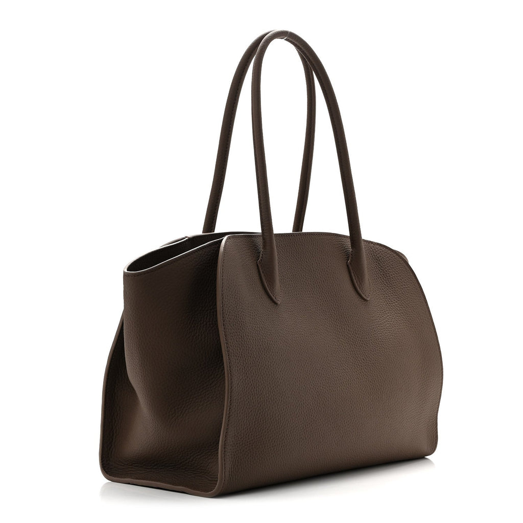 Matte Grained Calfskin Marlo 14 Dark Olive
