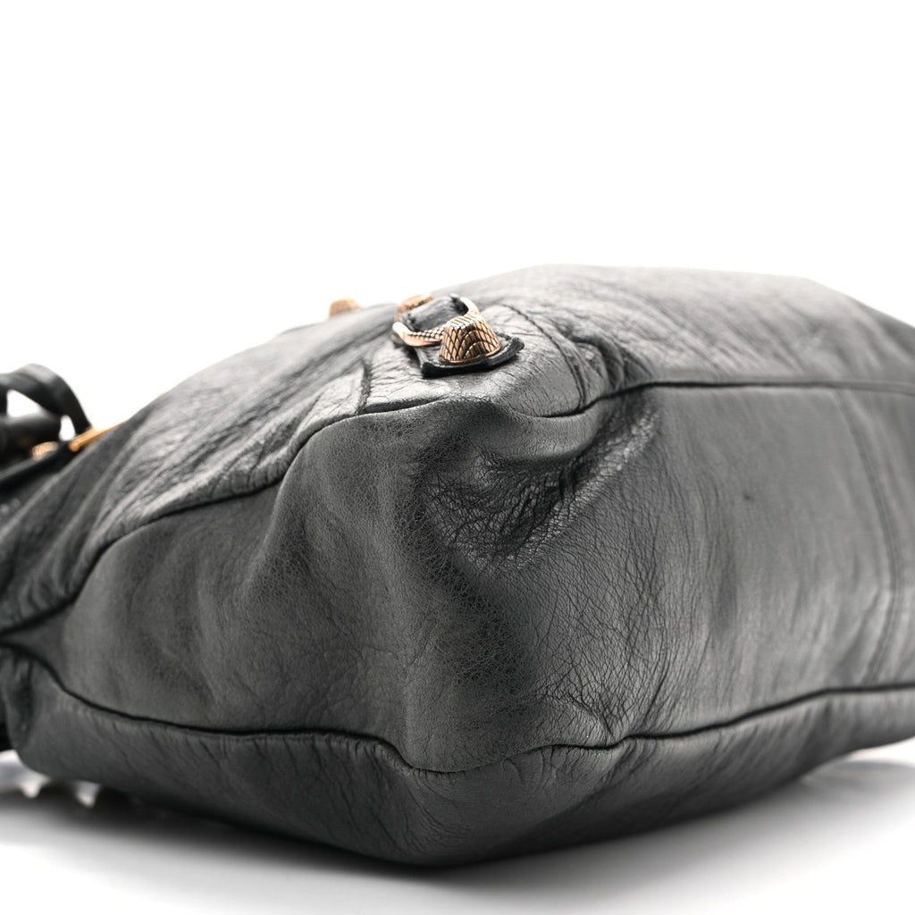 Agneau Giant 12 Rose Gold Hardware Town Black