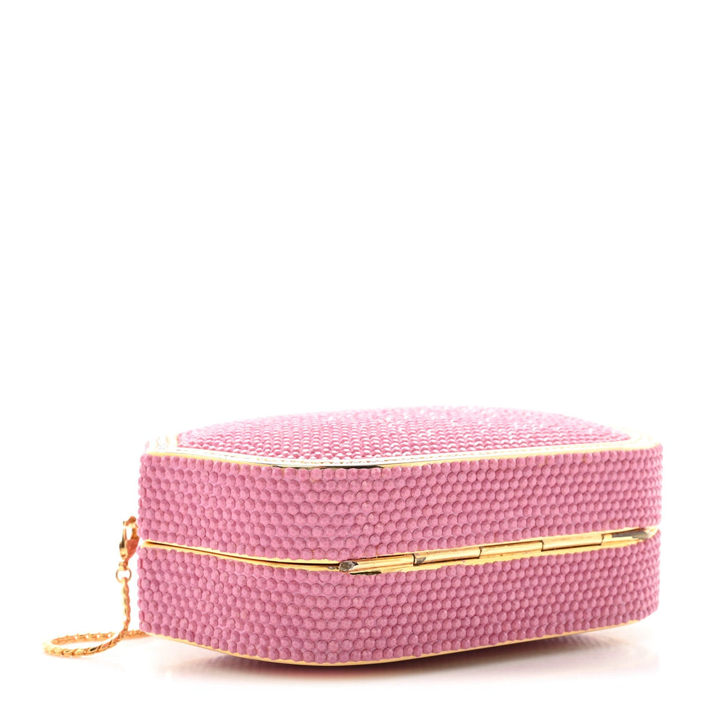 Swarovski Crystal Minaudière Clutch Pink
