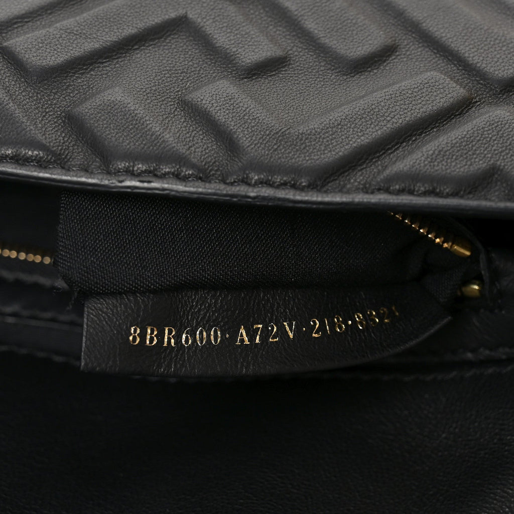 Nappa FF 1974 Embossed Baguette Black