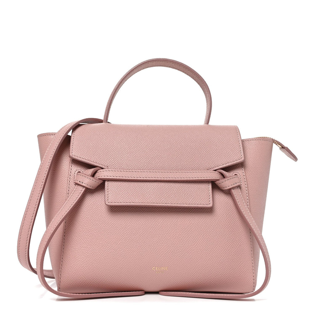 Grained Calfskin Nano Belt Bag Vintage Pink