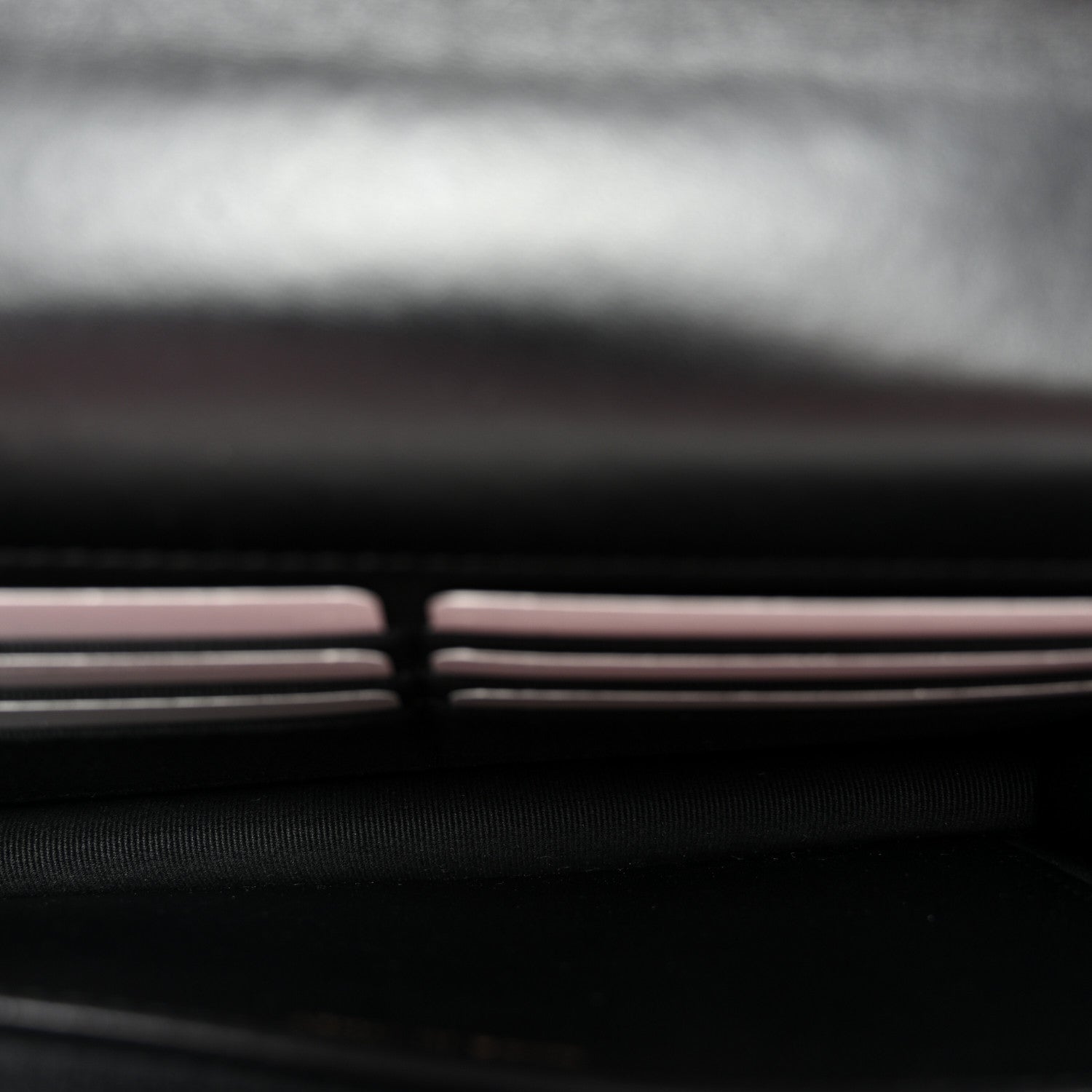 Lambskin Quilted Trendy CC Wallet On Chain WOC Black