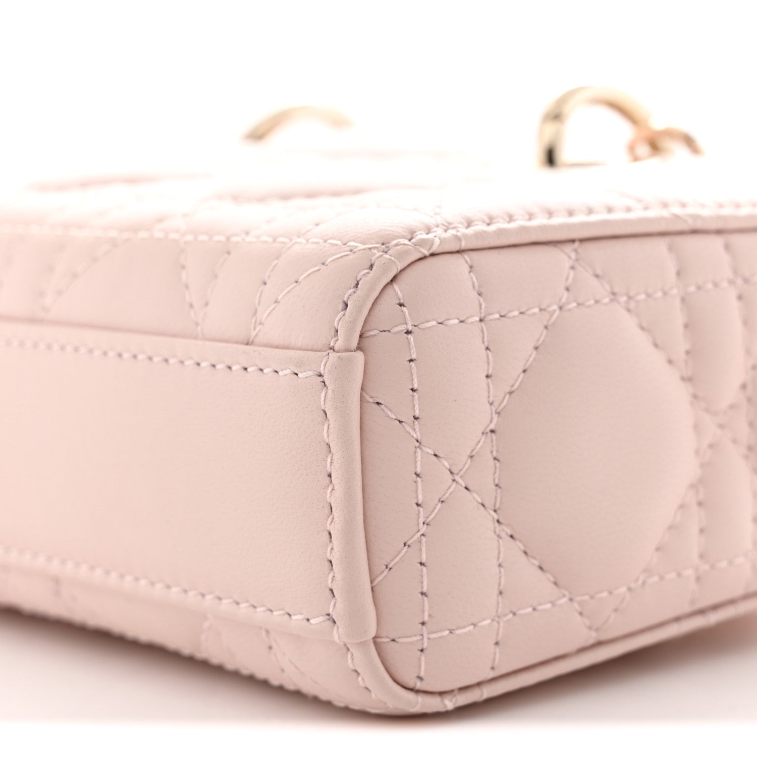 Lambskin Cannage Micro Lady D-Joy Powder Pink