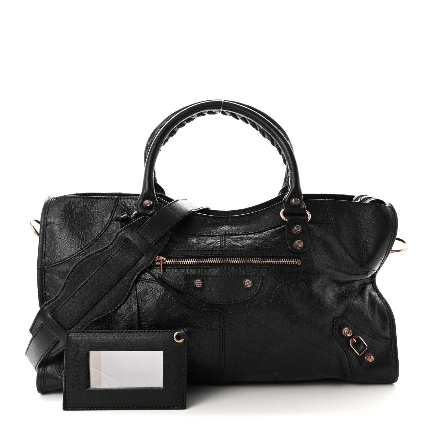 Agneau Giant 12 Rose Gold Hardware Part Time Black