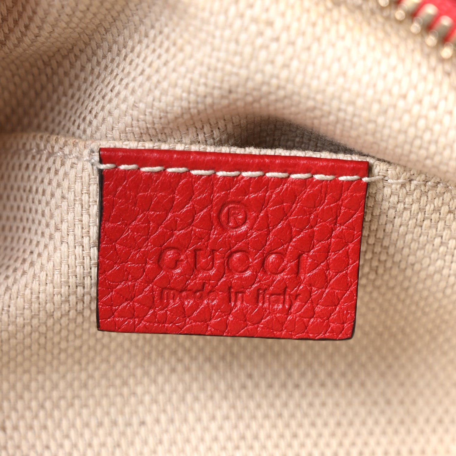Pebbled Calfskin Small Soho Disco Bag Tabasco Red
