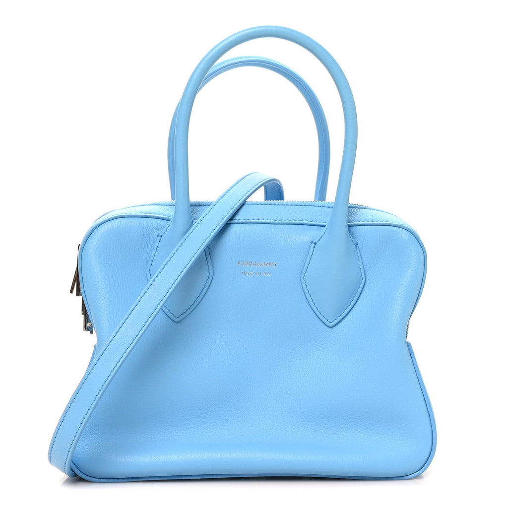 Calfskin Star Top Handle Bag Blue