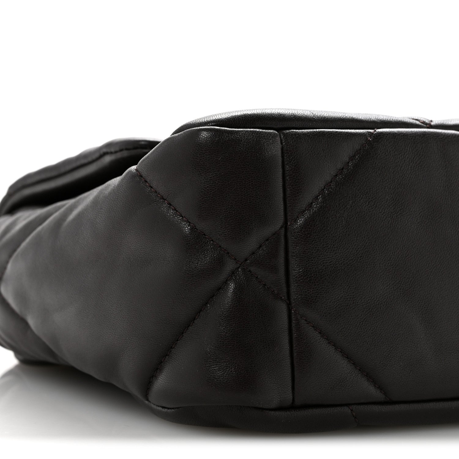 Lambskin Quilted Medium Chanel 19 Flap Dark Brown