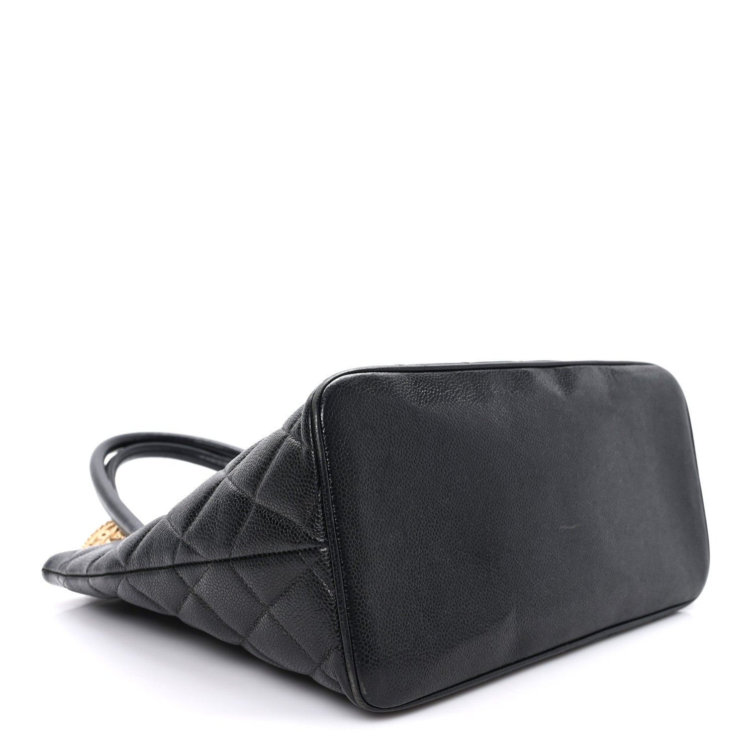 Caviar Quilted Medallion Tote Black
