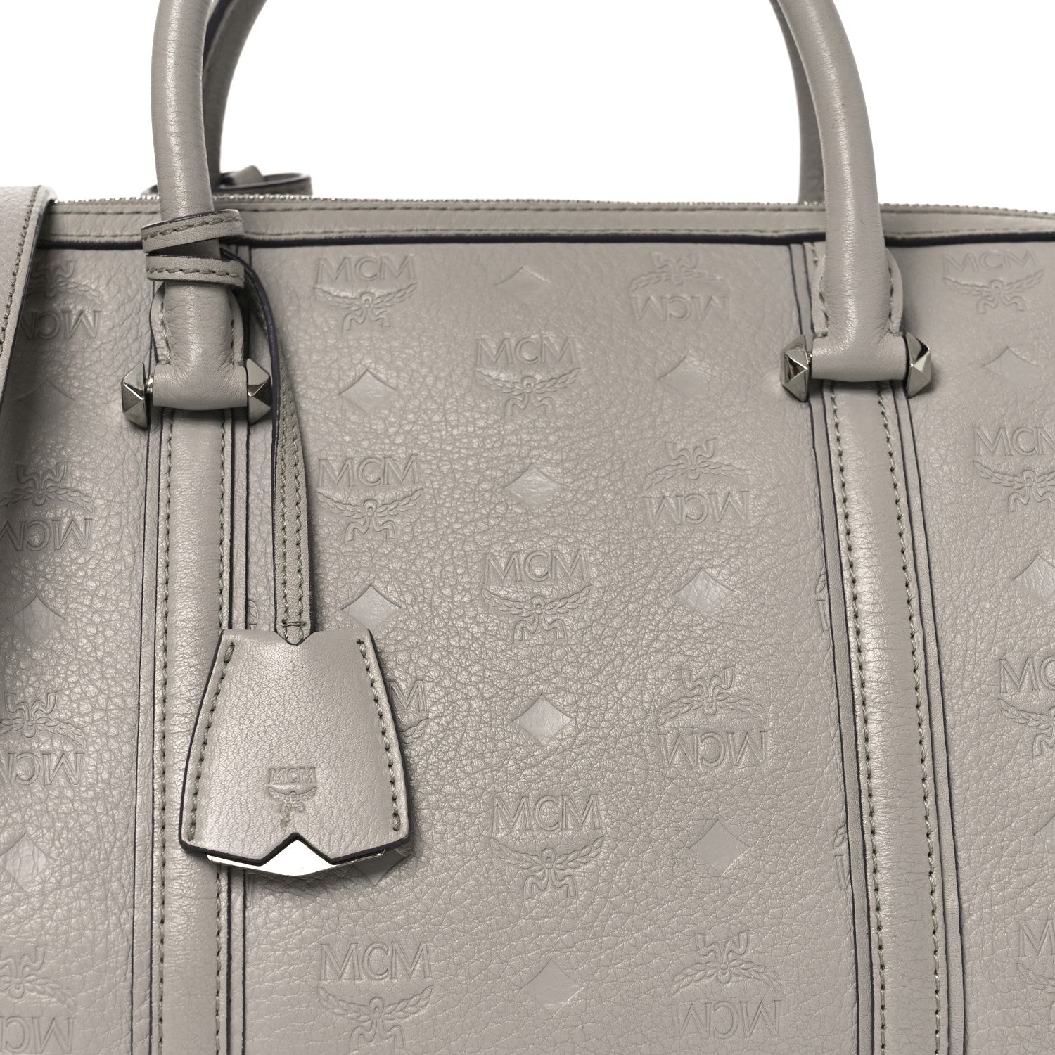 Calfskin Ottomar Monogram Boston Bag Dove