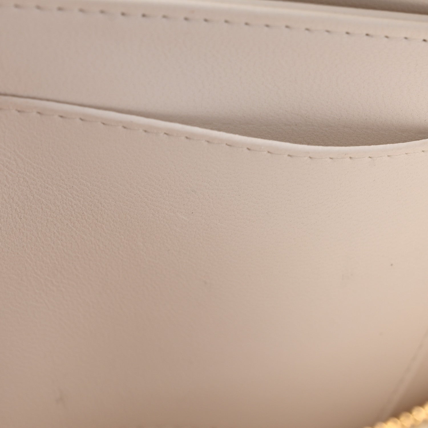 Lambskin Quilted Wave Clutch White