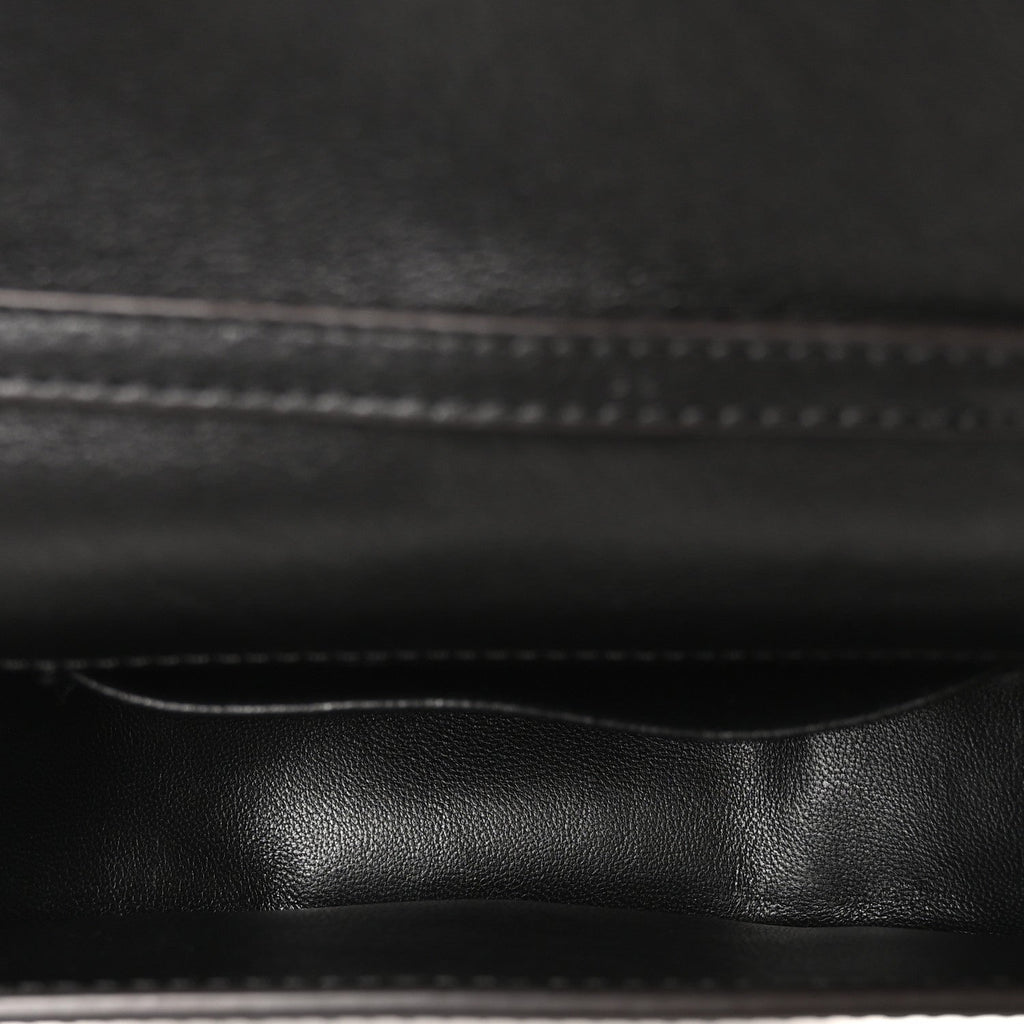 Calfskin Small Nile Bracelet Minaudiere Bag Black