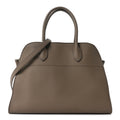 Matte Grained Calfskin Soft Margaux 12 Dark Taupe