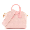 Canvas Jacquard Embroidered Calfskin 4G Mini Antigona Tender Pink