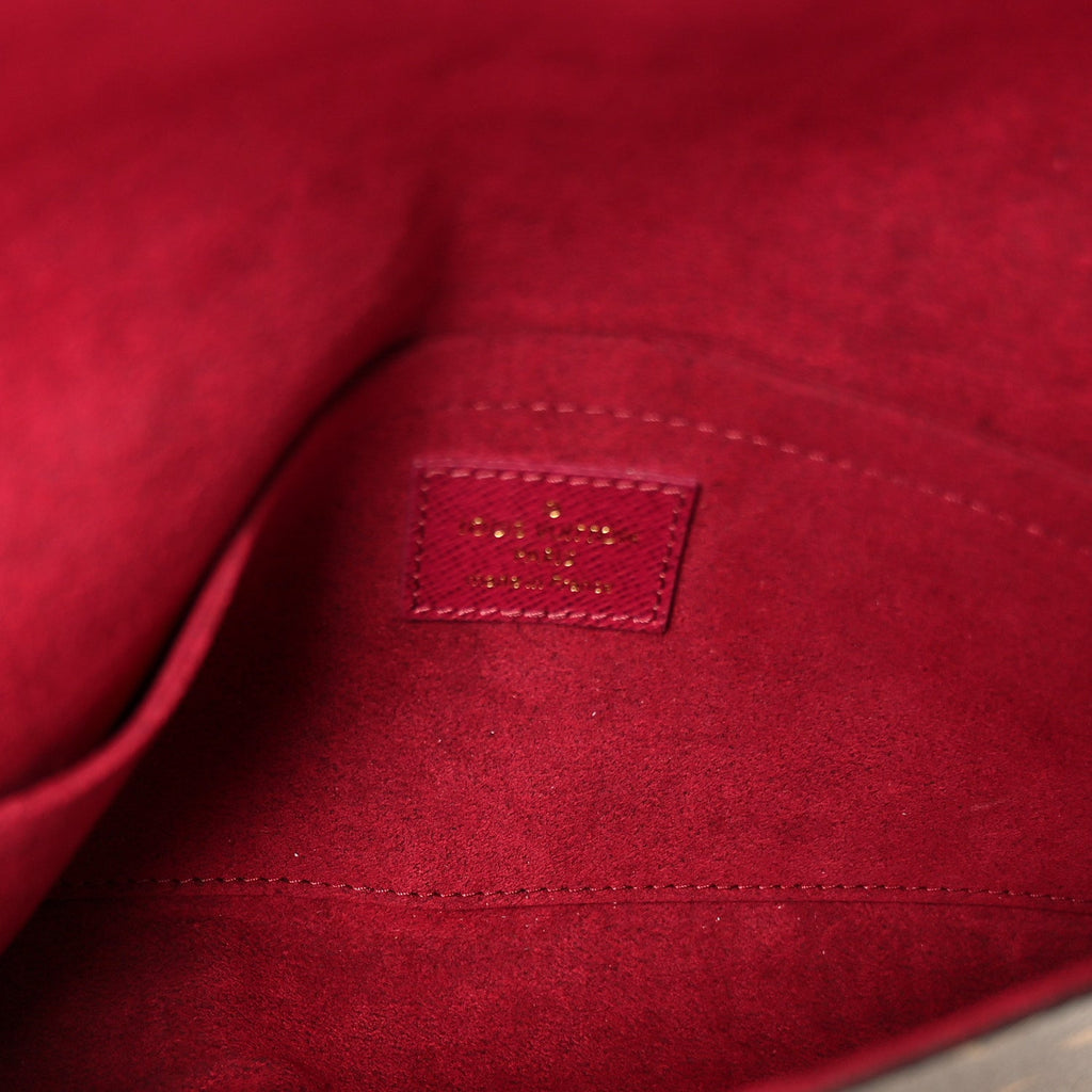 Monogram Pochette Felicie Chain Wallet Fuchsia