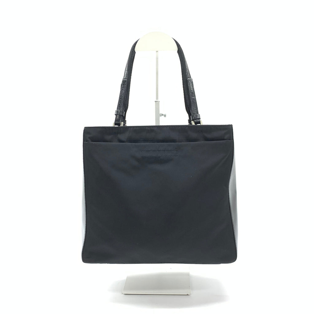 Prada Triangle Logo Nylon Tote Bag