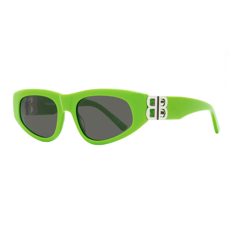 Balenciaga Sunglasses Cat Eye Full Rim, Yellow Frame and Grey Lens BB0095S007