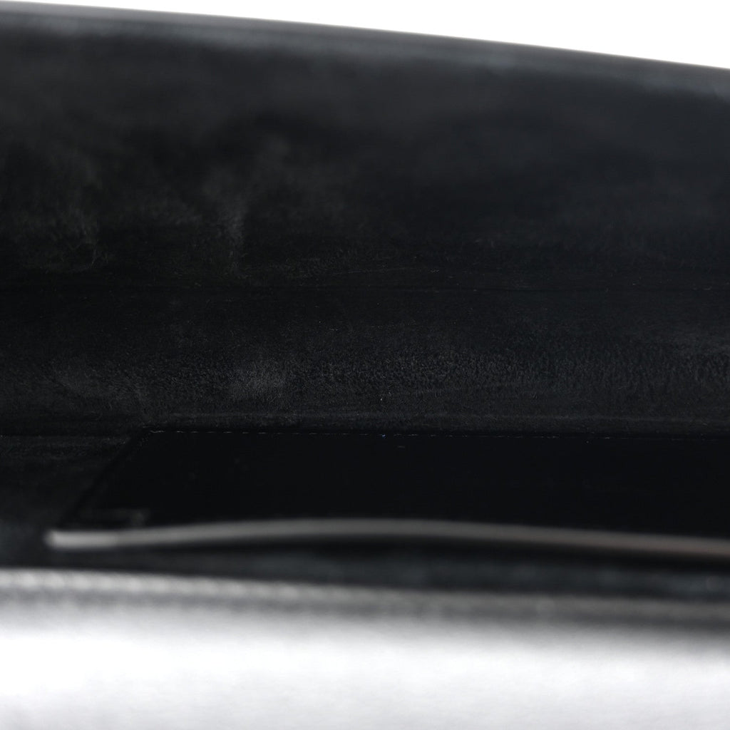 Patent Calfskin Clutch Black