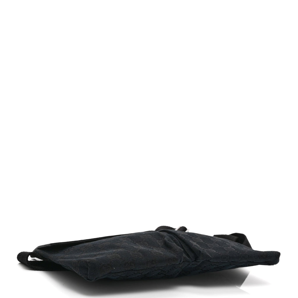 GG Monogram Double Pocket Belt Bag Black