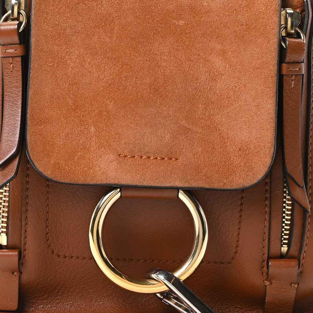 Suede Calfskin Mini Faye Backpack Tan