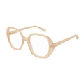Chloe Eyeglasses Square Full Rim, Shiny Nude Frame and Clear Demo Lens Lens CH0053O004
